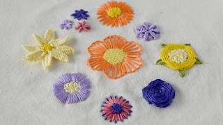 Beginner Flower Embroidery Tutorial - 11 Beautiful and Easy Floral Stitch Ideas