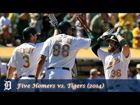 Oakland A's Offensive Outbursts Episode 20 - Five Homers vs. Tigers (2014)
