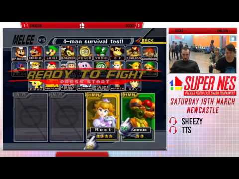 SNES Melee Pools - Socks (Samus, Sheik) vs Omadon (Peach)