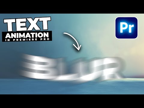 MOTION Blur TEXT ANIMATION In Premiere Pro