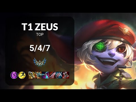 T1 Zeus Tristana vs KT PerfecT Smolder TOP - KR  Patch 14.17