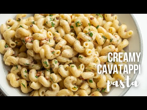 Creamy Cavatappi Pasta | easy dinner idea! | The Recipe Rebel