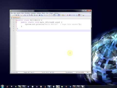 Java Tutorial - How to Write, compile and run your first Java program on Windows Video