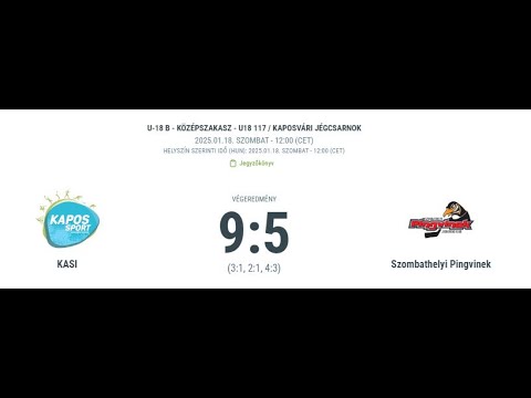 U18 117   KASI - Szombathelyi Pingvinek  2025 01 18 Kaposvár