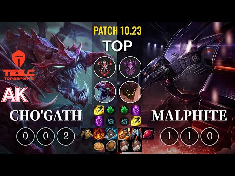 TES AK Cho'Gath vs Malphite Top - KR Patch 10.23