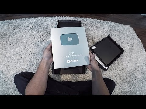 Unboxing my 100k Play Button Award!! (NEW DESIGN)
