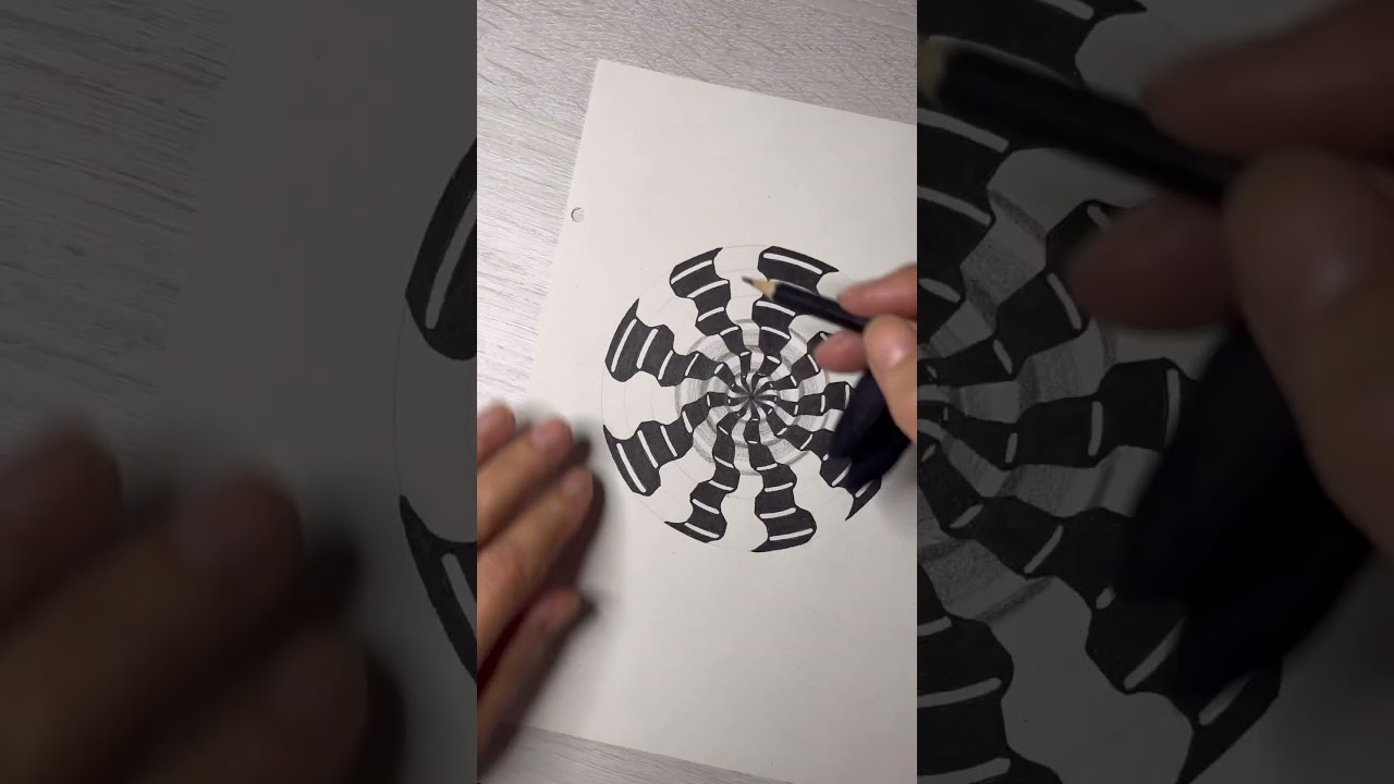 #drawing #artwork #stressrelief #arttutorial #thoughts #easyart #tiktokreel #meditativedrawing