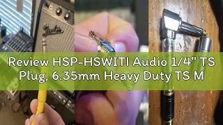 Review HSP-HSWITI Audio 1/4" TS Plug, 6.35mm Heavy Duty TS Mono Male Solder Jack Connector for Speak