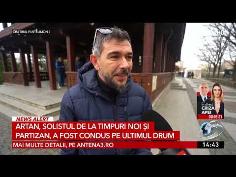 Artan, solistul de la Timpuri Noi și Partizan, a fost condus pe ultimul drum