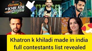Khatron Ke Khiladi Made In India Contestants list revealed | full details | ru creations
