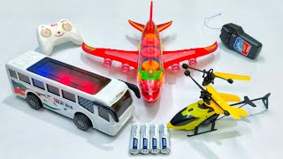 Transparent 3D Lights Airbus A380 and Rc Helicopter | 3D Lights Rc Bus | Airbus A380 | bus | plane