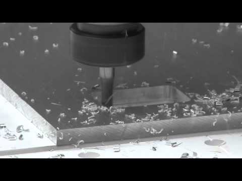 VOLTER 4020 CNC Router. Milling of 10mm aluminium with 4 mm stepdown.