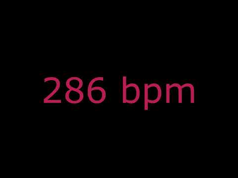 Metrónomo 286 bpm 4/4-Volumen Alto - Para practicar ejercicios de Guitarra Eléctrica-Bajo-Batería.