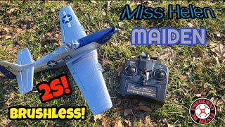 Eachine P51d Mustang Miss Helen Brushless RC Plane First Flights