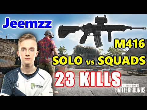 PUBG - Team Liquid Jeemzz - 23 KILLS - SOLO vs SQUADS - M416