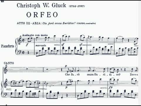 Che faro senza Euridice-piano accompaniment