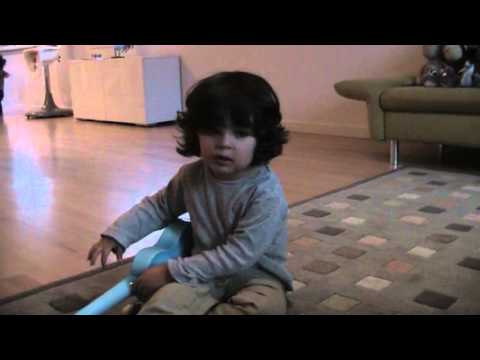 Zaki singing "happy birthday to Zaki"