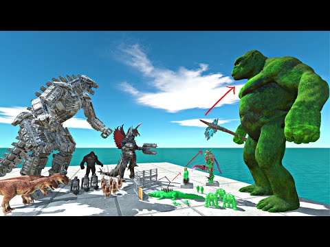 Rotten Kong Door Challenge | Mechagodzilla + Gigan + Goro Team vs Rotten Team - ARBS