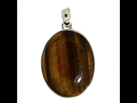 Pandant Argint 925 Ochi de tigru Natural - Putere și Protecție