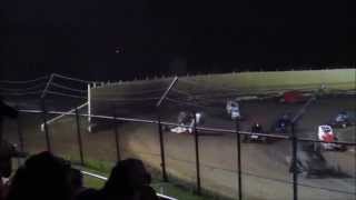 Creek County Speedway Joe Wood Jr Non Wing Champ Sprint Hard Flip 9/20/14