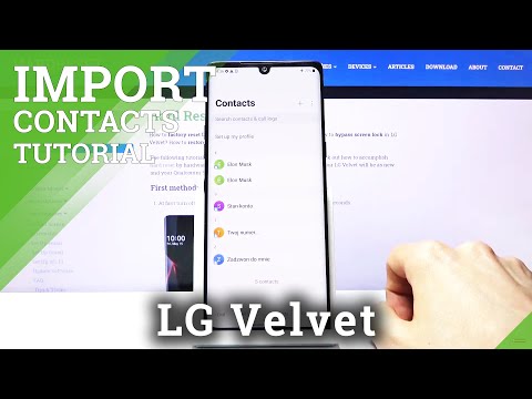 How to Import Contacts in LG Velvet – Relocate Contact List
