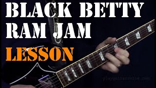 How to play "Black Betty" - "Ram Jam" Lead Guitar Lesson