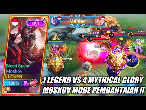TOP GLOBAL MOSKOV GENDONG 4 MYTHICAL GLORY LAIN NYA !! - MOBILE LEGENDS
