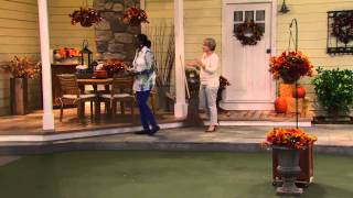 Bethlehem Lights Maple & Oak Harvest Leaves Hanging Basket with Jayne Brown