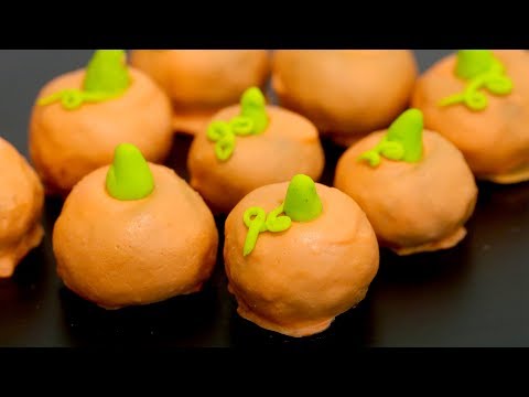 EASY Pumpkin Cake Pops | Chocolate Pumpkin Homemade Cake Pops | RECIPE