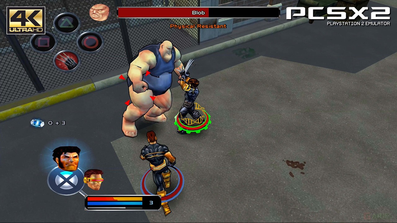 X-Men Legends - PS2 Gameplay 4k 2160p / HD Textures (PCSX2)