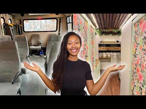 FULL SHUTTLE BUS BUILD TIMELAPSE // START TO FINISH // UNDER $10K ✨️