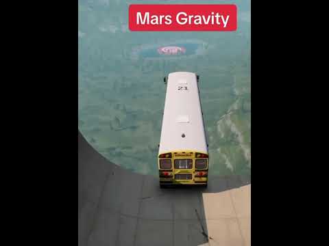 Jumping off HUGE ramp using different gravities #shorts #beamngdrive #shortvideo #crash #viral