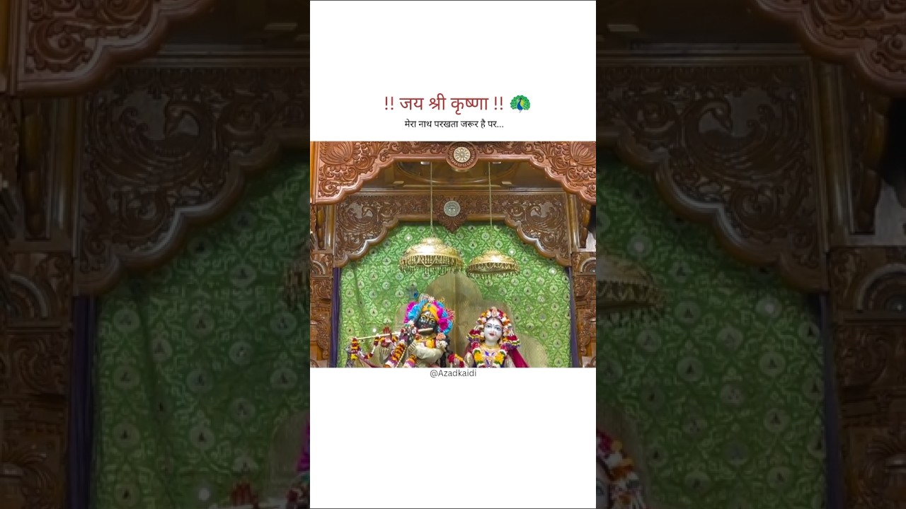 Mera naath parakhta hai par... ✨🦚🌸 #shorts #viralvideo #trending #krishna