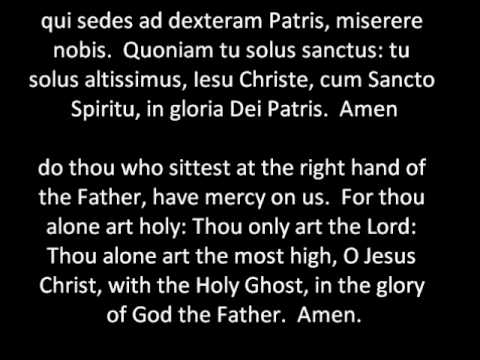 Missa de Angelis (Kyrie, Gloria and Credo)  Mode VIII in Latin and English typeset