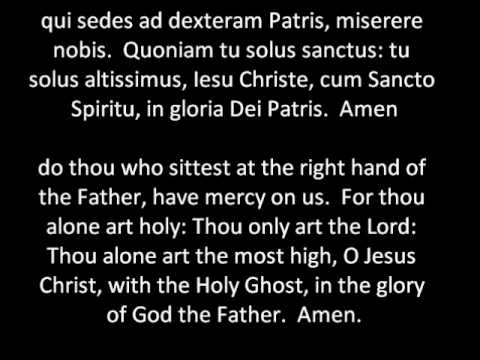 Missa de Angelis (Kyrie, Gloria and Credo)  Mode VIII in Latin and English typeset