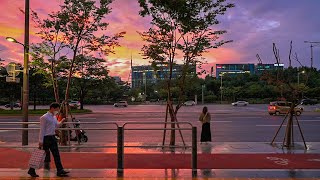 [4K HDR] Fall Into The Purple Sunset Seoul Korea