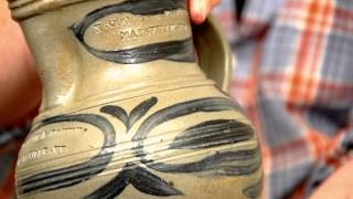 preview picture of video 'Antique Maysville, Kentucky, Stoneware Pitcher (N. Cooper & Power)'