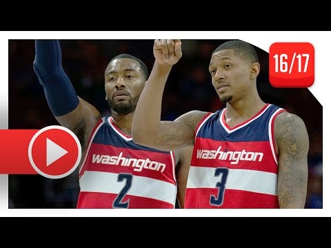 John Wall & Bradley Beal Full Highlights vs Sixers (2017.02.24) - 69 Pts Total, 14 Ast for Wall!