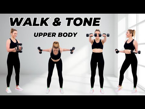 🔥37 Min WALK & TONE Dumbbell Workout🔥Upper Body Toning🔥Cardio & Strength🔥Burn Fat & Build Muscle🔥