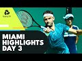 Kyrgios and Rublev Clash; Zverev, Norrie, Dimitrov Begin Campaigns | Miami 2022 Day 3 Highlights