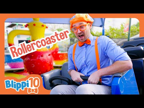 Blippi's Top Ten Amusement Parks! | BEST OF BLIPPI TOYS | Educational Videos for Kids