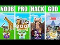 Minecraft: FAMILY MODERN ZOO BUILD CHALLENGE - NOOB vs PRO vs HACKER vs GOD in Minecraft