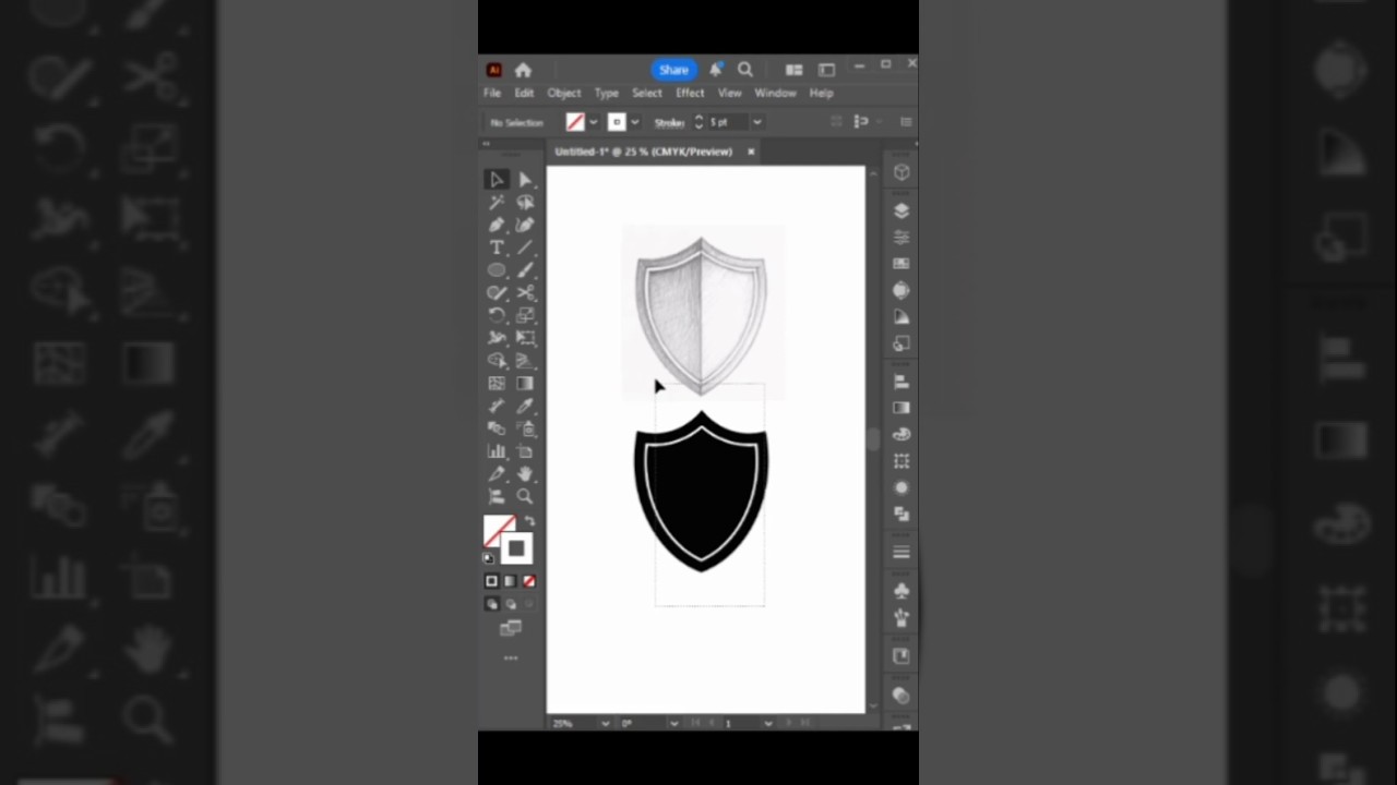 abstract shape in adobe illustrator #illustratortips #abstractdesign