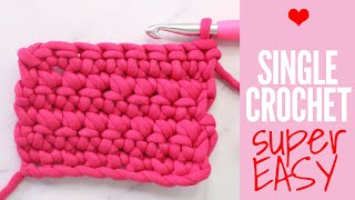 How to Single Crochet (sc) | Beginner-Friendly SLOW Crochet Tutorial