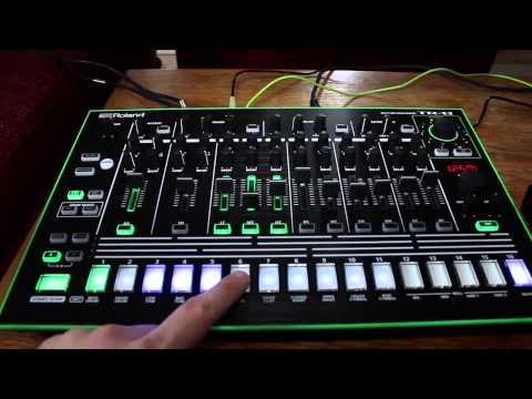 roland tr-8 unboxing & testdrive with volca keys (german)