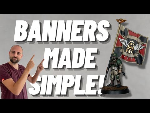 How to paint the Cadian Banner for Astra Militarum command squad!  Super simple and fast tutorial!