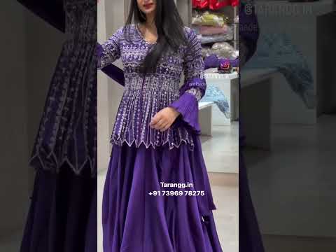 peplum top 🥰🎉with skirt in purple colour 💜 sizes available S/M/L, XL and XXL WhatsApp : 73969 78275