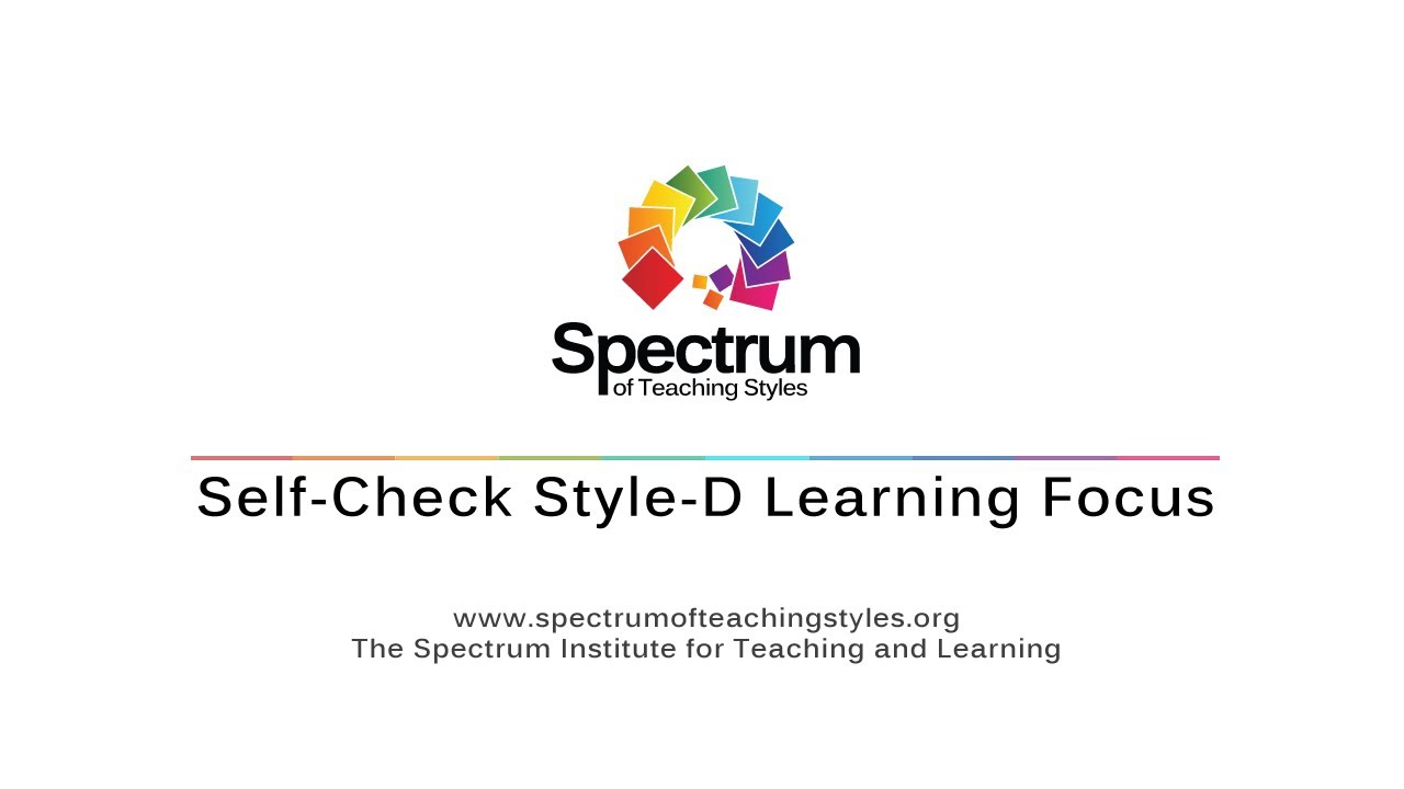 Self-Check Style-D Learning Focus's thumbnail