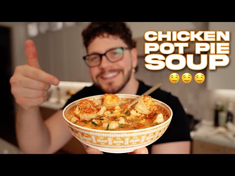 CHICKEN POT PIE SOUP! (A Holiday Favorite) I MoreSeasoning!
