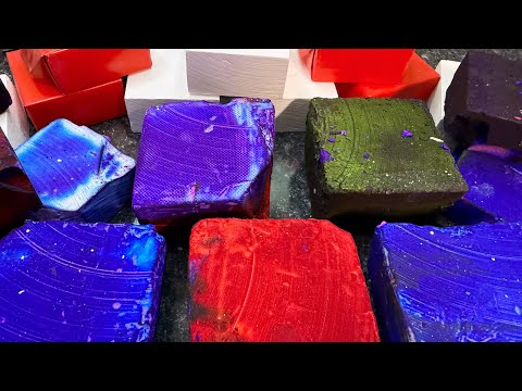 DYED CHALK: The Violet Collection 💜❤️ Gym Chalk ASMR ✨ Jumbo & Regular Soft Blocks 